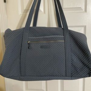 Large Gray Vera Bradley duffel bag